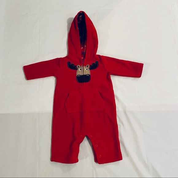 4 For $10.  Carters Baby Fleece Footless  Onesie - Picture 1 of 4